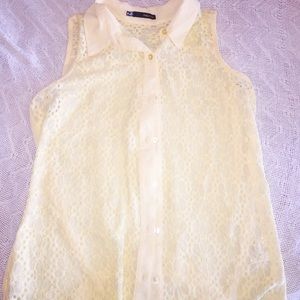 Sheer sleeveless top