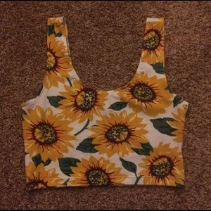 Ariana Grande American Apparel sunflower crop top