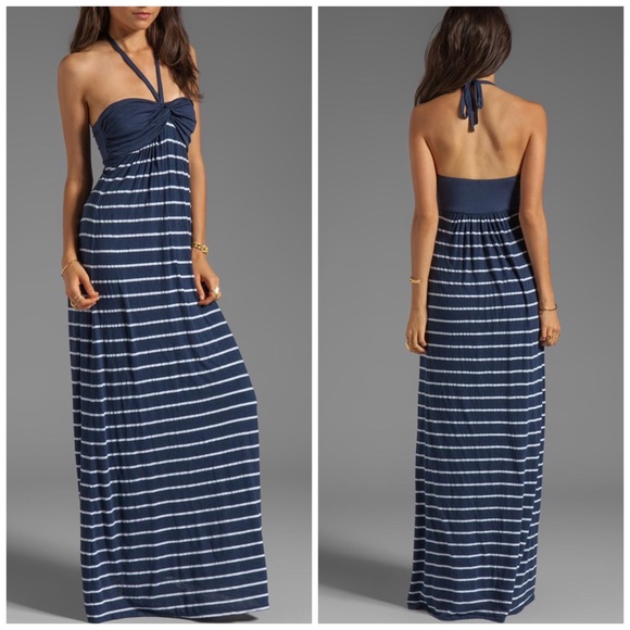 Splendid Dresses & Skirts - Splendid Navy Stripe Maxi Dress