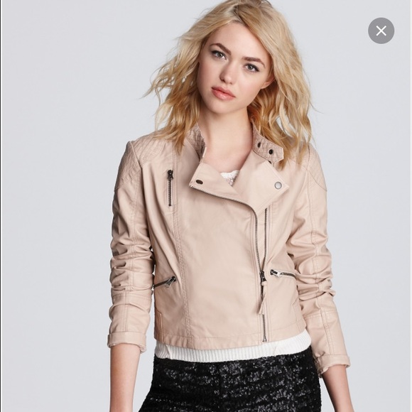 Free People Sunburst Moto Jacket (Nude)