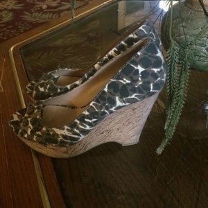 Women's size 7 none west wedges lightly worn