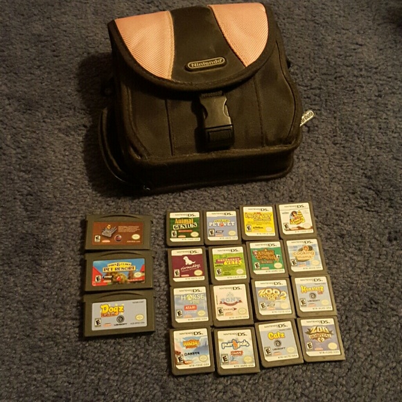 Nintendo DS games and case