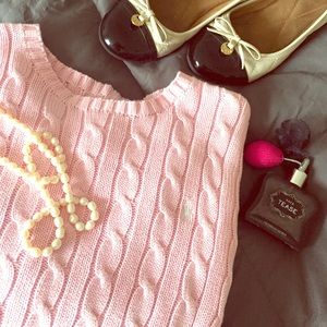 SOLD Polo Ralph Lauren Pink Cable Knit Sweater