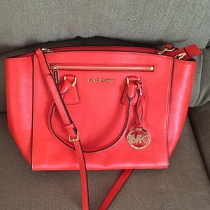 Authentic Michael Kors leather bag crossbody tote
