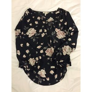 JOIE ODELETTE FLORAL SILK BLOUSE - SIZE S