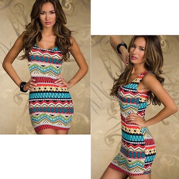 Women Sexy Printed Clubwear Dress Casual Dress