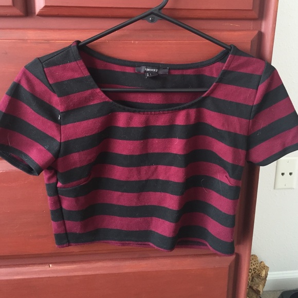 Forever 21 striped crop top