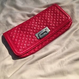 Red clutch w/ thin strap
