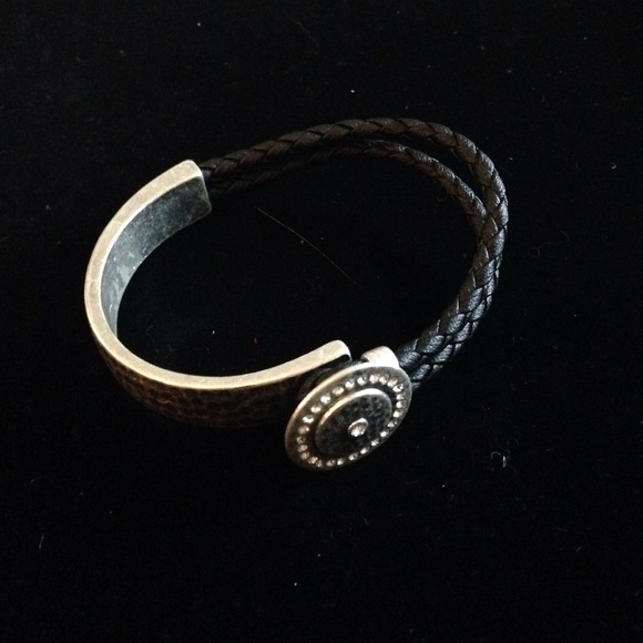 Silver and black bracelet