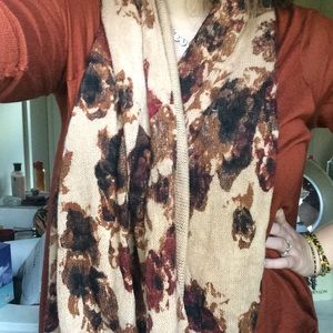Rose Print Infinity Scarf