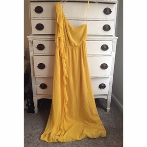 Shipping tomorrow sale!! Yellow one shoulder dress
