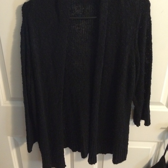 Black Knit 3/4 sleeve Cardigan