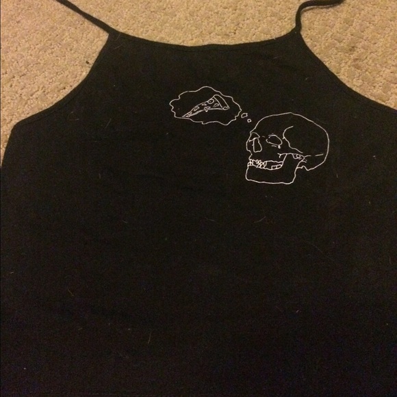 pizza skull halter
