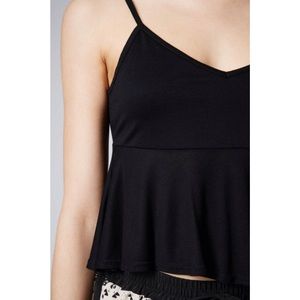 Topshop Peplum Crop Tank Top