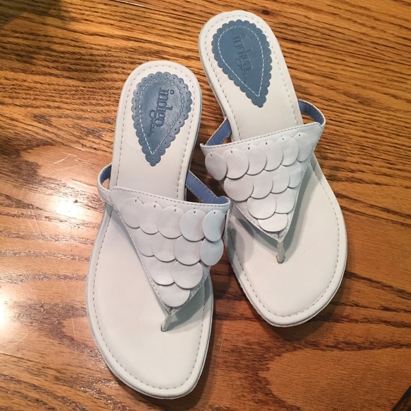 White leather kitten heels--comfy! Never worn.