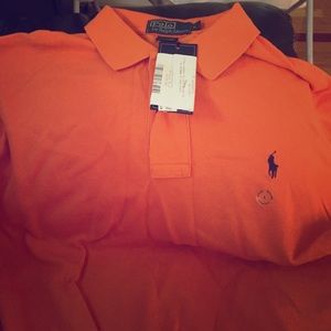 Orange long sleeve polo mens originally 89.90