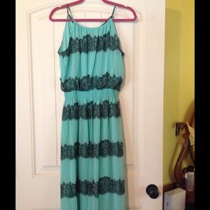 Mint green maxi dress