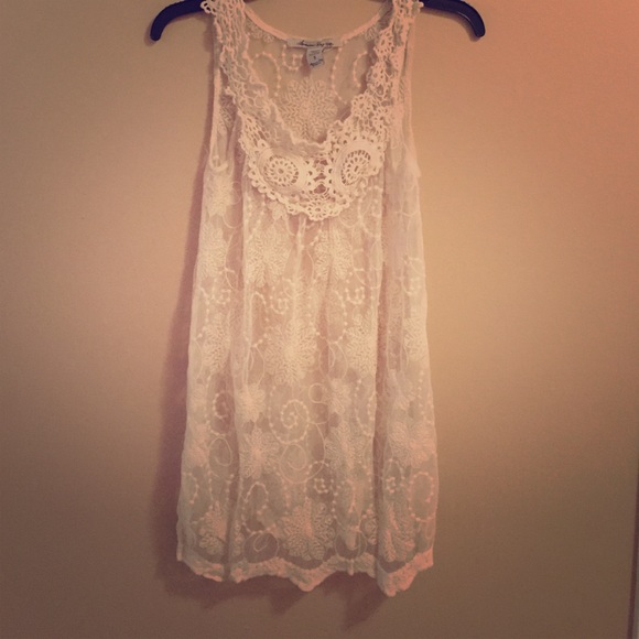 Lace tunic top