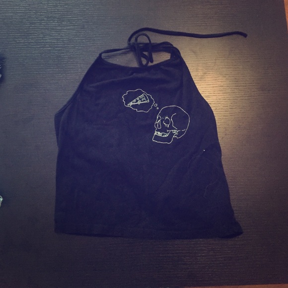 BRANDY MELVILLE PIZZA SKELETON HALTER