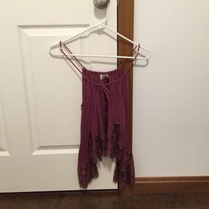 L.A. Hearts Eyelash Lace Cold Shoulder top