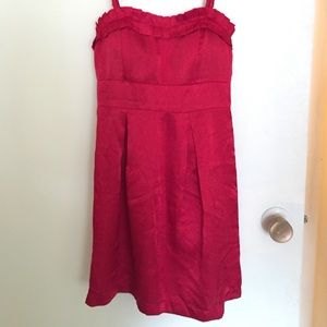 Forever 21 Red Cocktail Pleated Dress