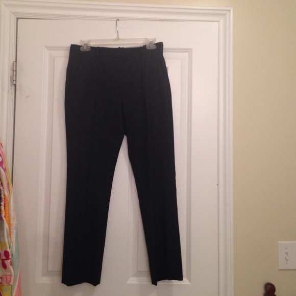 Navy Tailored Crop Dress Pants