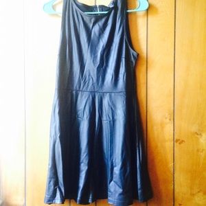 Leather skater dress