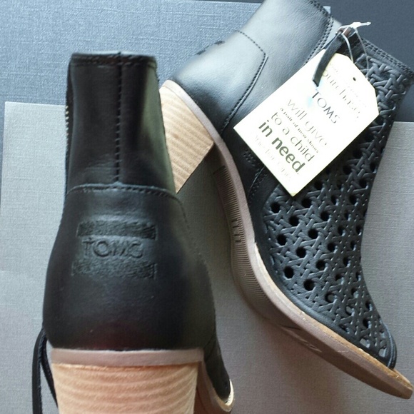 *HOST PICK* SOLD* TOMS PEEP TOE BOOTIES* - Picture 3 of 3
