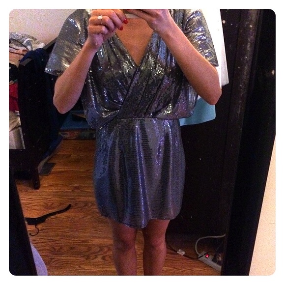 Perfect silver sequin dress! FLASH SALE