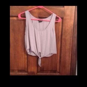 Gray crop top