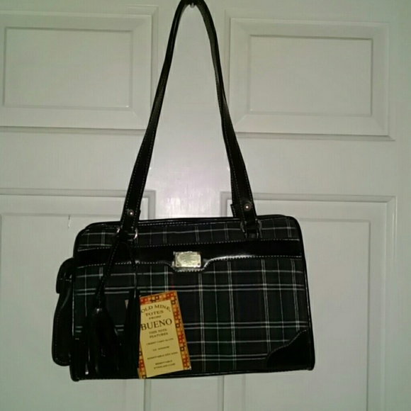 Multi color plaid purse