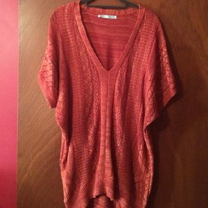 Fall orange short sleeved sweater