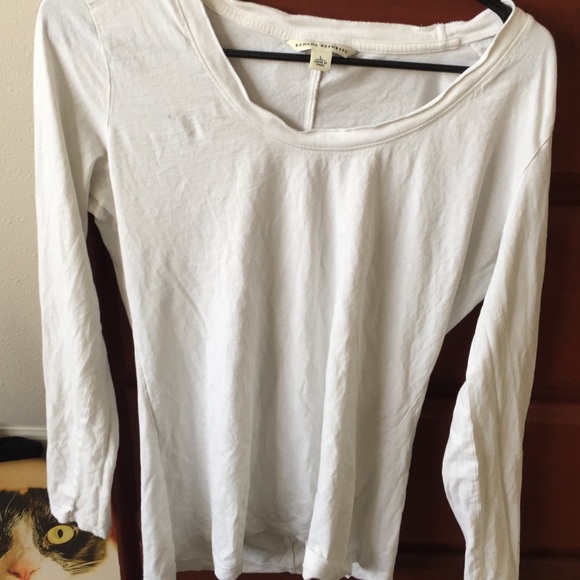 Basic Banana republic white long sleeve