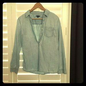 Gap Blue Denim Blouse