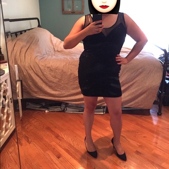 Black glitter dress