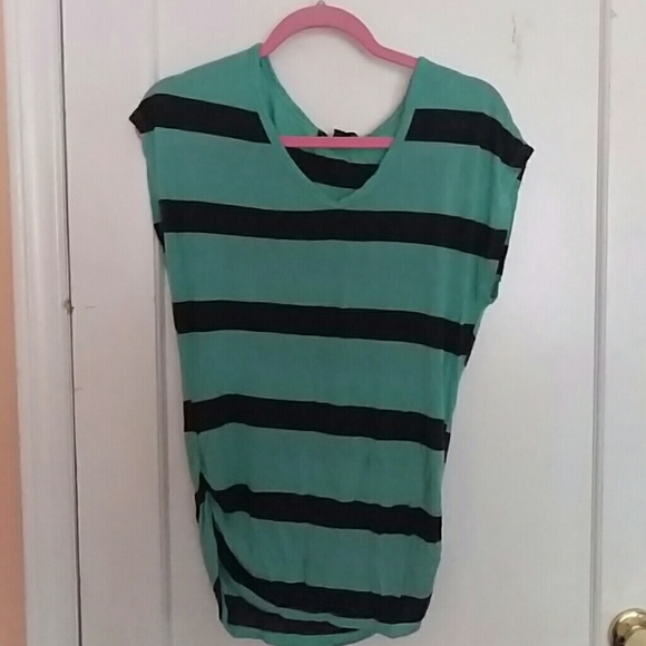 Blue with Black Striped Shirt