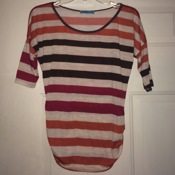 Striped 3/4 Sleeve Top