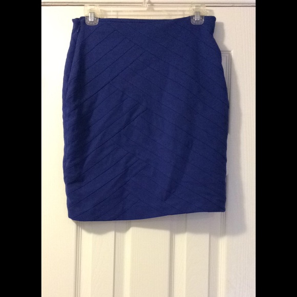 Express blue fitted skirt
