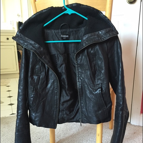 Bebe leather jacket size small