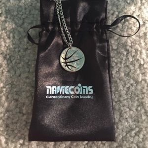 Basketball quarter necklace