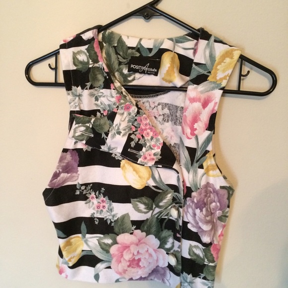 Positive Attitude Striped and Floral Top