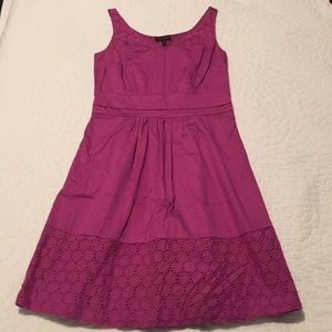 The Limited- Fuchsia dress with eyelet detail