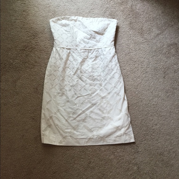 Jcrew strapless dress ivory
