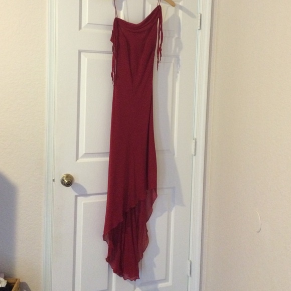 Red 100% Silk Dress