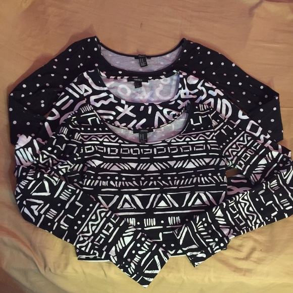 Forever 21 Crop Tops Black & White