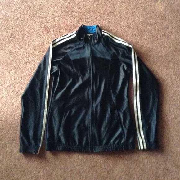Navy Adidas jacket.