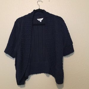 Navy knit shrug from Romy's