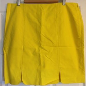 Sale!Eloquii by The Limited Yellow Tulip Skirt 16W