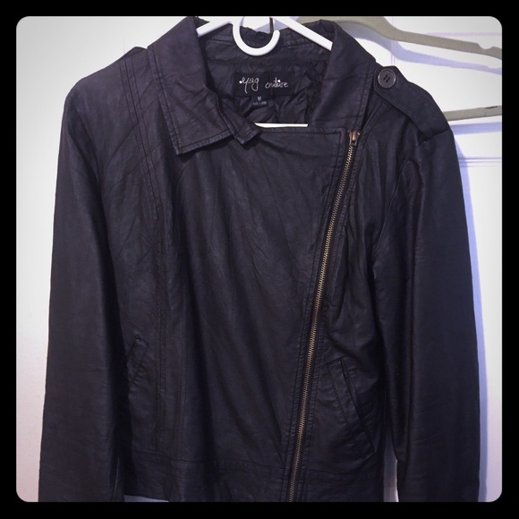 Black leather jacket