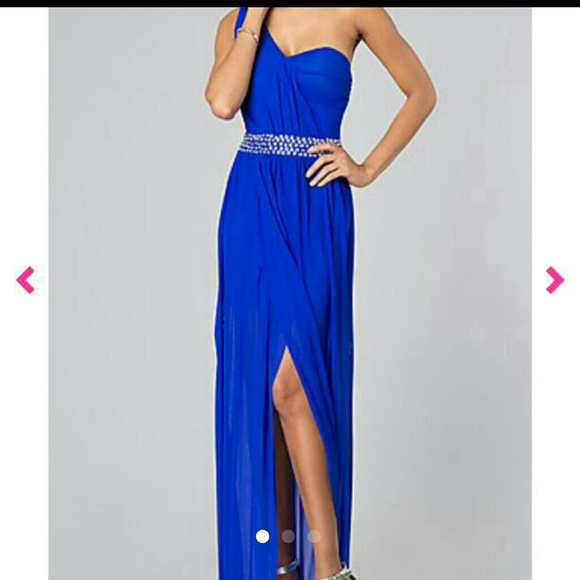 Royal blue prom girl dress